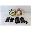 Image 2 : (2) Soccer Balls, Protective Gear, Storage Tote