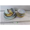 Image 1 : Assortment of Pastel Coloured Dishes - Plates, Cups & Saucers, Bowls, etc.