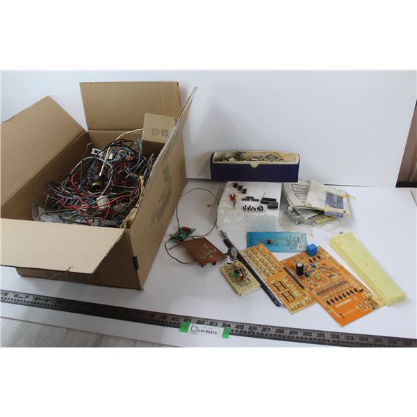 Lot of Electronic & Computer Parts 50+ Items in Box