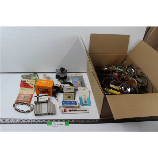 Lot of Electronic Parts 50+ Items in Box