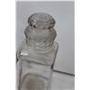 Image 2 : (2) 10" Clear Glass Candy Jars (One with no Lid, One w/Lid has Crack on Bottom As Pictured)