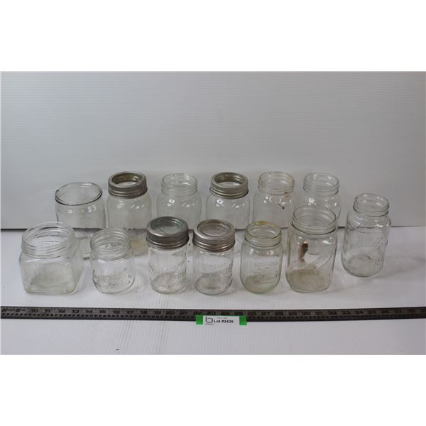 (7) Imperial Glass Jars, Dominion, Canadian Jewel, Atlas Jar, (2) Glass Jars