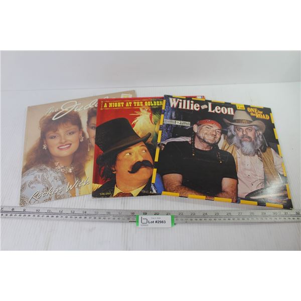 (3) Record Albums - Willie & Leon, The Judds, Golden Carter Saloon