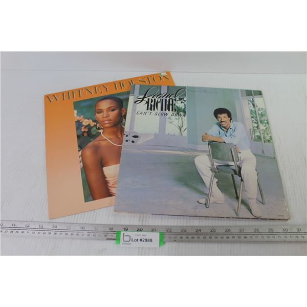 (2) Record Albums - Lionel Richie, Whitney Houston