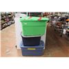 Image 1 : * (3) Storage Totes With Lids - One Lid is in Poor Condition