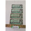 Image 1 : (4) Canadian 1967 $1 Bills