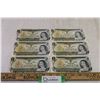 Image 1 : (6) Canadian 1973 $1 Bills
