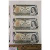 Image 3 : (6) Canadian 1973 $1 Bills