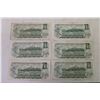 Image 4 : (6) Canadian 1973 $1 Bills