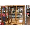 Image 3 : * Hutch (48" x 16.5" x 32") & Glass Front Lighted Display Cabinet (50" x 17.5" x 46.5") Total Height