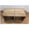 Image 5 : * End Table With Glass Top - 19" x 19" x 21", Antique Egg Crate - 27.5" x 12" x 14"
