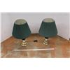 Image 1 : * (2) Green Table Lamps