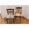 Image 1 : * Antique Wooden High Chair, Upholstered Wooden Chair