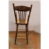 Image 6 : * Antique Wooden High Chair, Upholstered Wooden Chair