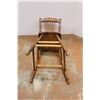 Image 7 : * Antique Wooden High Chair, Upholstered Wooden Chair
