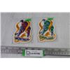 Image 1 : (2) Patches - Montreal Canadiens & Oakland (California) Golden Seals - Vintage Embroidered Crests - 