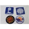 Image 6 : (4) CBC Embroidered Crests - Northern Ontario Radio - CBQ Radio - White CBC Logo & Coloured CBC Logo