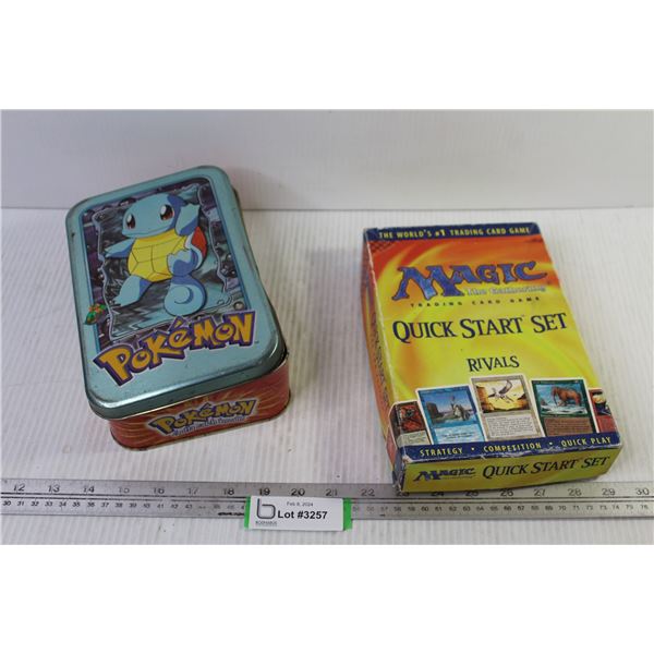 Magic The Gathering Quick Start Set - Pokemon Tin w/Small Toys