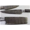 Image 4 : Kempin - Steel Damascus 5 Piece Knife Set w/Leather Case