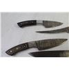 Image 5 : Kempin - Steel Damascus 5 Piece Knife Set w/Leather Case