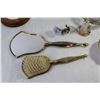 Image 8 : Cloth Bags - Divided Serving Dishes - Vintage Mirror & Brush Set - Decorative Ornaments