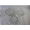 Image 7 : Veggi Tray w/Lidded Center Dish - Plastic Vase - Assorted Glass Plates & Bowls