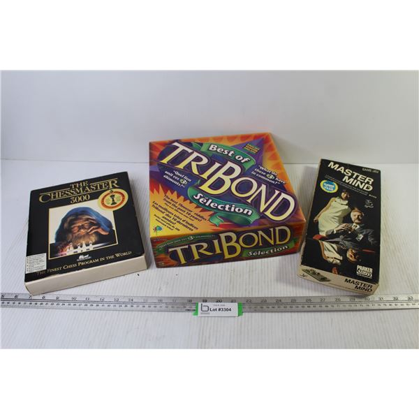 (3) Games - Mastermind - Tri-Bond - Chess Master