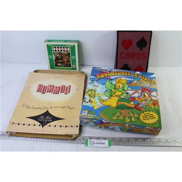 (3) Games - Adventures in Neopia - Kismet - Rummoli & Playing Cards