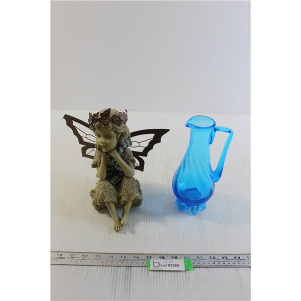 Angel Decoration, Blue Pitcher