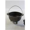 Image 2 : (2) Small Cast Iron Cauldrons - 5" and 2 1/2" Diameters