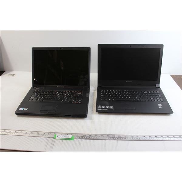 (2) Lenovo Laptops - No Hard Drives, (1) Missing Bat, For Parts or Repairs