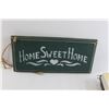 Image 2 : Home Sweet Home Sign - 16" x 7", Napkin Holder, Princess Diana Tape, Adding Machine - Untested