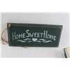 Image 2 : Home Sweet Home Sign - 16" x 7", Napkin Holder, Princess Diana Tape, Adding Machine - Untested