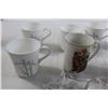 Image 2 : (4) Corningware Cups, (2) J. Bowler China Cups, (2) Rockwell Coffee Cups, (4) Candleholders