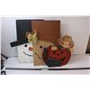 Image 1 : (3) Large Wooden Sign/Ornaments - Pumpkin, Snowman, etc.
