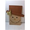 Image 4 : (3) Large Wooden Sign/Ornaments - Pumpkin, Snowman, etc.