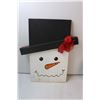 Image 5 : (3) Large Wooden Sign/Ornaments - Pumpkin, Snowman, etc.