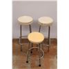 Image 2 : * (3) Vintage Chrome Bar Stools