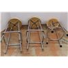 Image 3 : * (3) Vintage Chrome Bar Stools