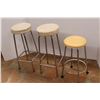 Image 4 : * (3) Vintage Chrome Bar Stools