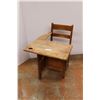 Image 1 : * Antique Wooden School Desk