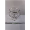 Image 1 : Pedestal Glass Cake Tray, Clear Glass Mixing Bowl