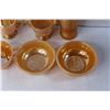 Image 2 : Peach Luster Items - Cream and Sugar, Cup, Bowls, and Vase