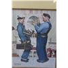 Image 3 : Norman Rockwell "Handyman" Print in Wood Frame - 16'X18"
