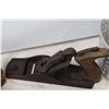 Image 3 : (3) Antique Wood Planes, Oil Frying Pan