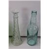 Image 6 : (4) Glass Vases, Antique Iron, Stencil & Cherub Angel