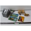 Image 1 : Vintage Slide Viewer (Works), Vintage Burman Clipper, (2) Children's Books, South African Quiz, Wood