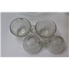 Image 2 : Pyrex Glass Bowl w/Lid, (4) Glass Tea Cups, (2) Glass Bowls, (5) Colored Dip Bowls