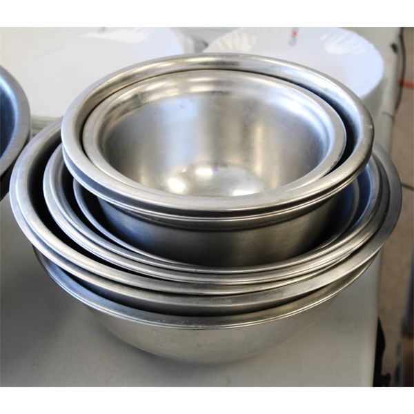ASSORT. MIXING BOWLS, STAINLESS STEEL