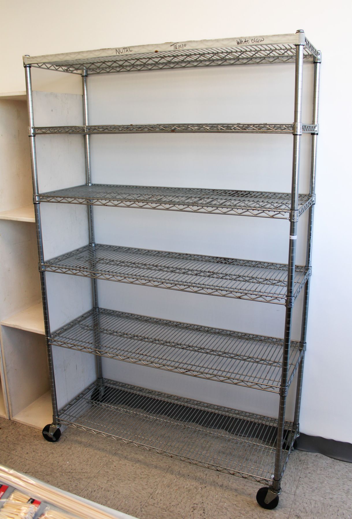 6 SHELF ROLLING UTILITY RACK